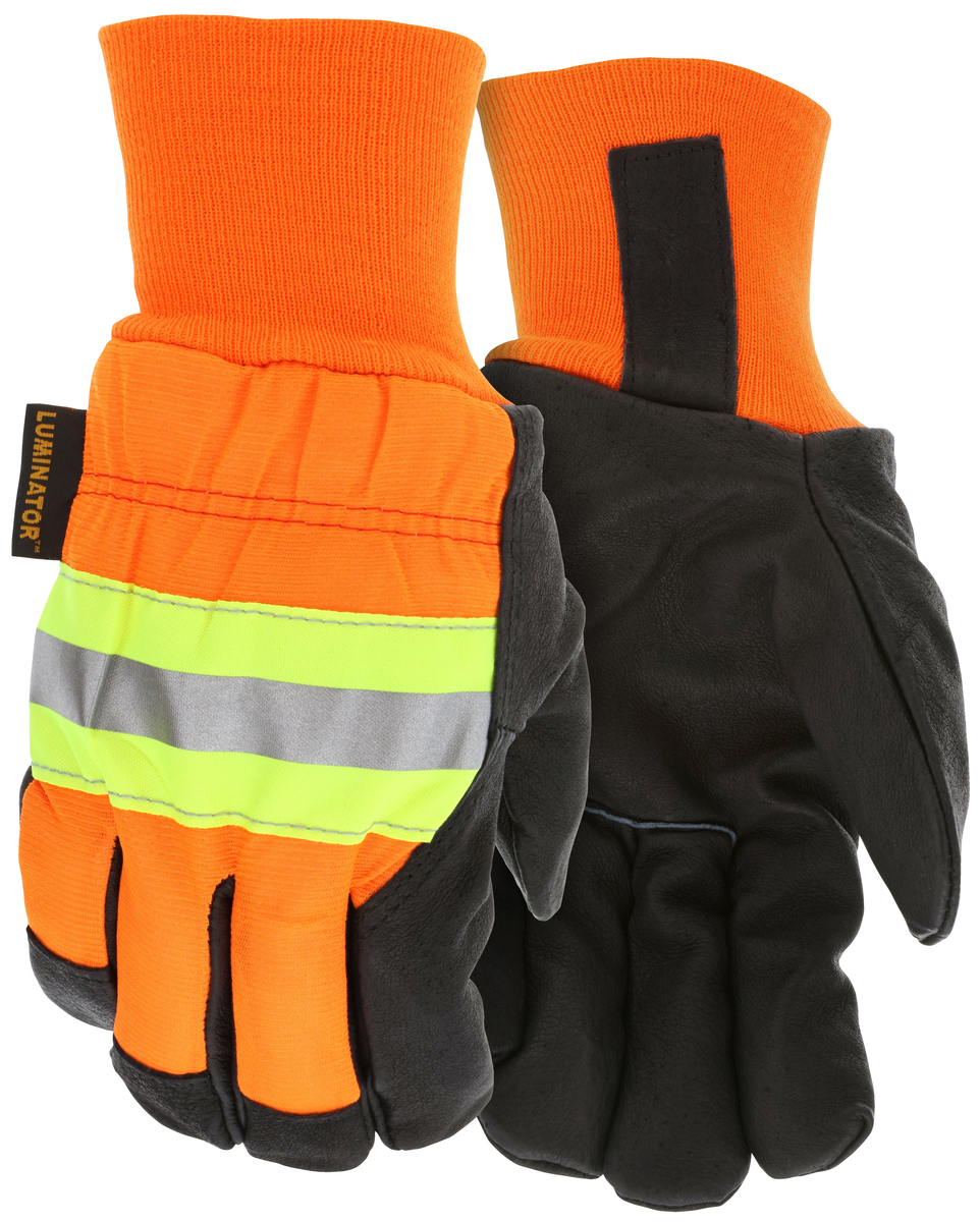 Luminator™ Pigskin Leather Insulated Drivers Gloves - Hi-Viz Apparel